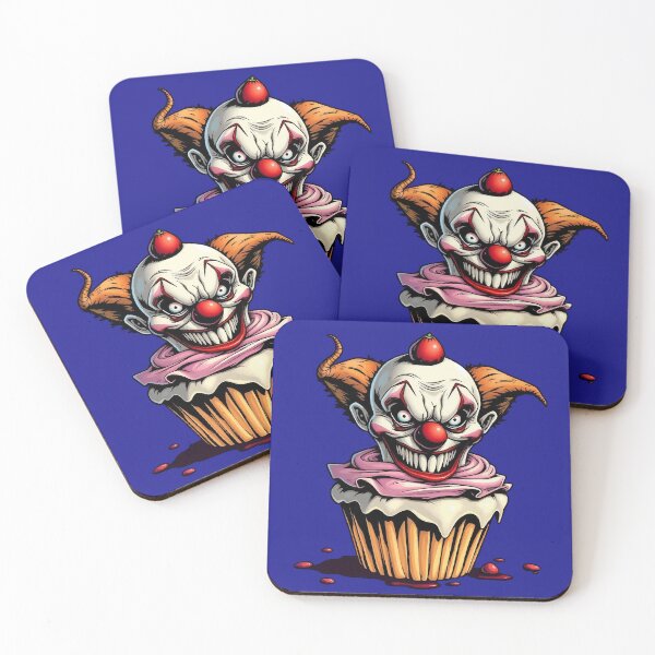 Item preview, Evil clown cupcake - Creepy cute dessert designed and sold by Webstudio  2Amigos.