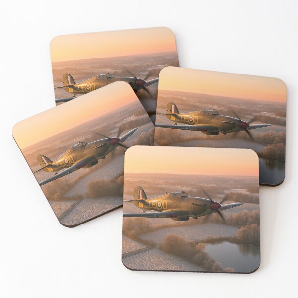 Item preview, Frost and Fire Hurricane Over Winter Fields designed and sold by Skyframe Aviation.