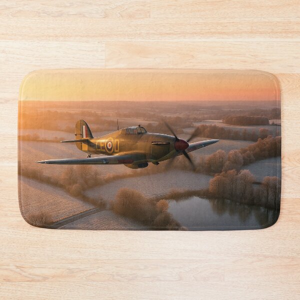 Item preview, Frost and Fire Hurricane Over Winter Fields designed and sold by Skyframe Aviation.