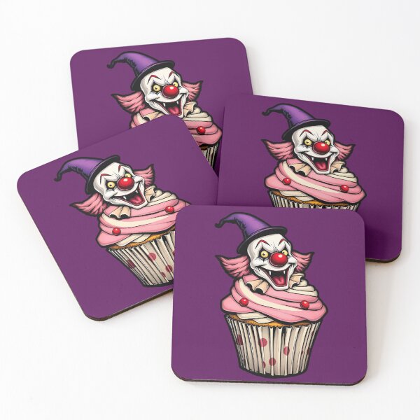 Item preview, Evil clown cupcake - Creepy cute dessert designed and sold by Webstudio  2Amigos.