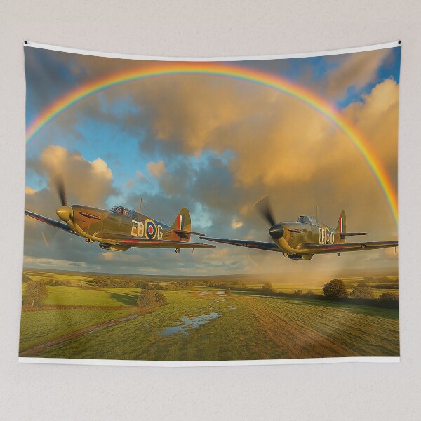 Item preview, Rainbow Victory Spitfire and Hurricane designed and sold by Skyframe Aviation.