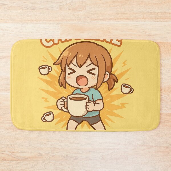 Item preview, Caffeine Power-Up Mode - Cute Anime Coffee Lover designed and sold by Diwakar-Designs.