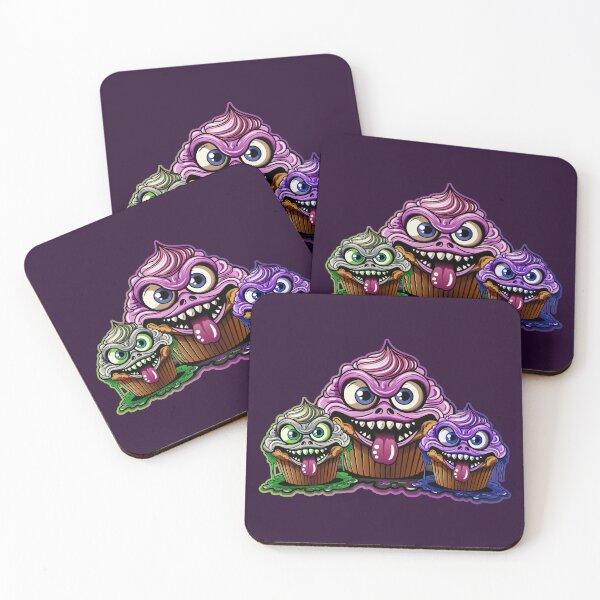 Item preview, Monster cupcake trio – Creepy cute dessert creatures designed and sold by Webstudio  2Amigos.