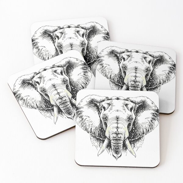 Item preview, Pen and Ink Elephant Drawing – Symbol of Strength and Wisdom designed and sold by CulturalCurios.