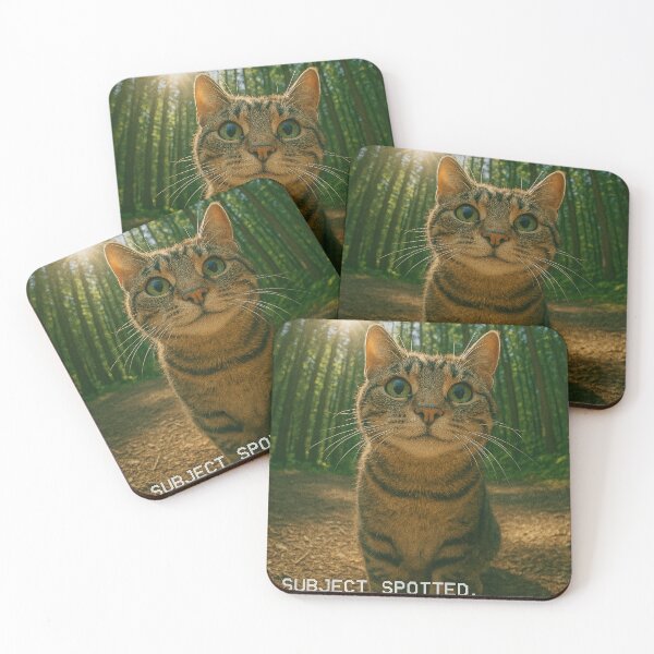 Item preview, Forest Cam 01 – Suspiciously Adorable Cat Spotted designed and sold by HalinaJ.