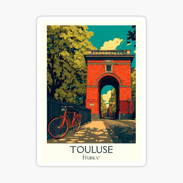 Artikel-Vorschau von Toulouse Frankreich Poster – Vintage Pink City Gate Reisekunst, designt und verkauft von TuncGK.