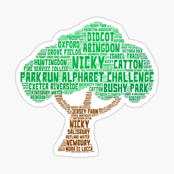 Item preview, Nicky Park Run Alphabet Challenge designed and sold by JaneWrenArt.