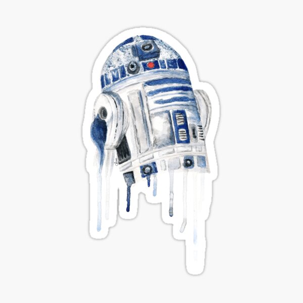 Item preview, Star Wars Watercolour R2D2, Retro Droid designed and sold by Sam Morton - Heart Art.