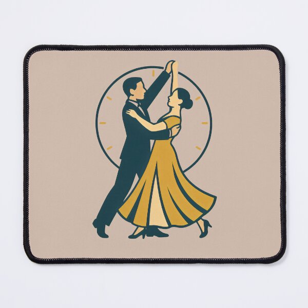 Item preview, Midnight Ballroom Dance – Retro Romance Art Print designed and sold by Shoot-The-Moon.