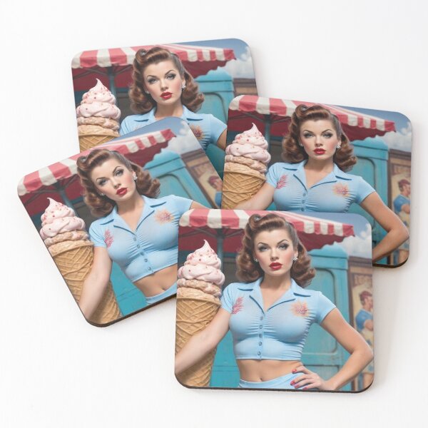 Item preview, Ruby Frost – 1940s Pin-Up Ice-Cream Sweetheart designed and sold by MissSaylor.