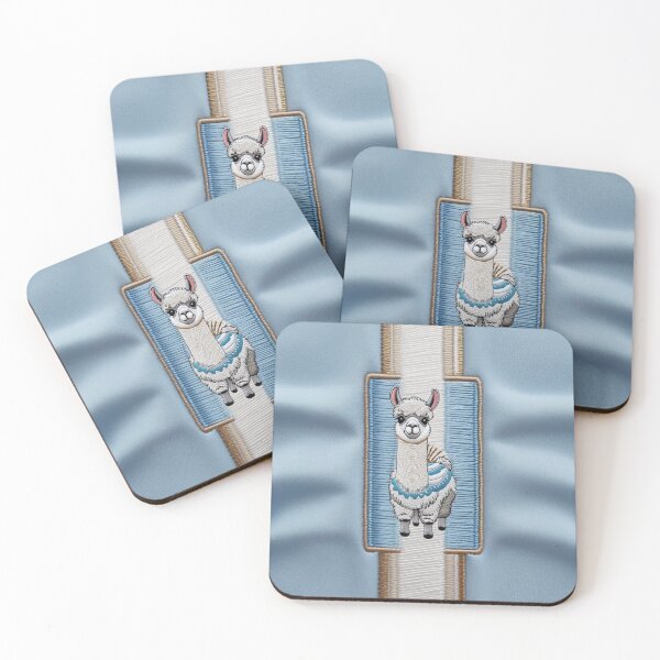 Item preview, Argentinian Llama Embroidery  Patriotic Argentina Flag Animal Design designed and sold by ArtDesignTp.