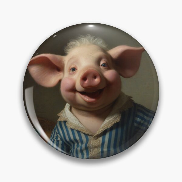 Item preview, Cute Funny Pig in Pijamas Old Vintage Portrait designed and sold by MovieSetStories.