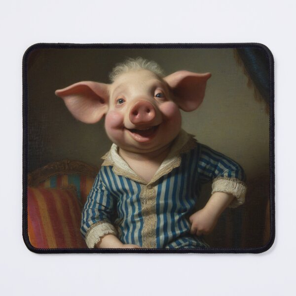 Item preview, Cute Funny Pig in Pijamas Old Vintage Portrait designed and sold by MovieSetStories.