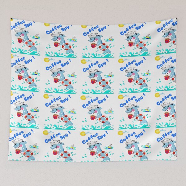 Item preview, Coffee Spy Secret Sticker With Сyber - Marine Vibe designed and sold by Felia001.