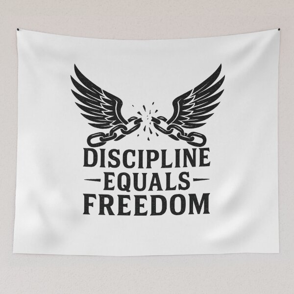 Item preview, Discipline Equals Freedom | Powerful Wings & Motivation Design - Perfect for Dreamers & Achievers designed and sold by MafiaCreation.