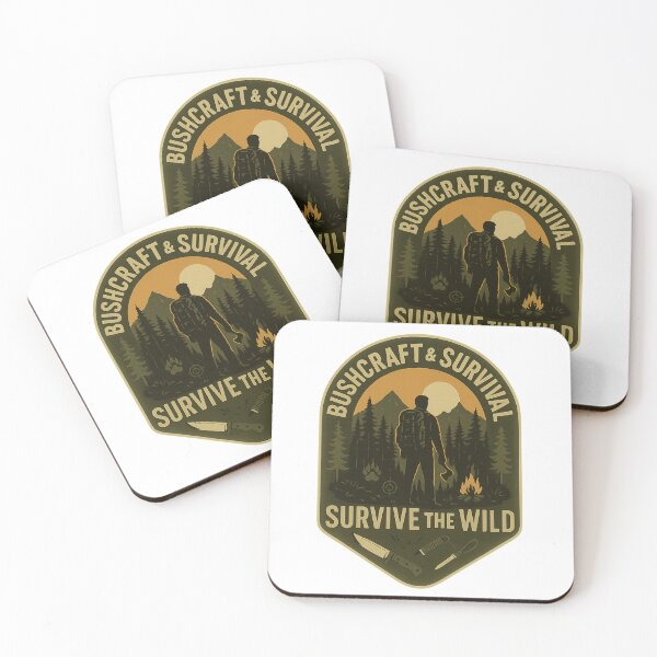 Item preview, Survive the Wild – Bushcraft & Survival Emblem designed and sold by MindsAtelier.
