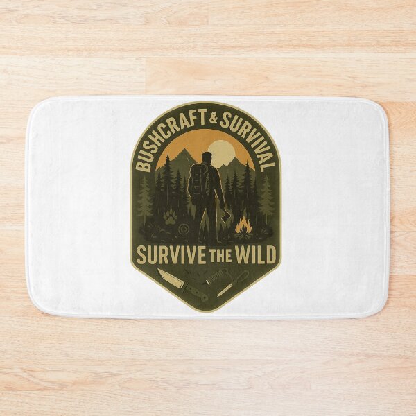 Item preview, Survive the Wild – Bushcraft & Survival Emblem designed and sold by MindsAtelier.