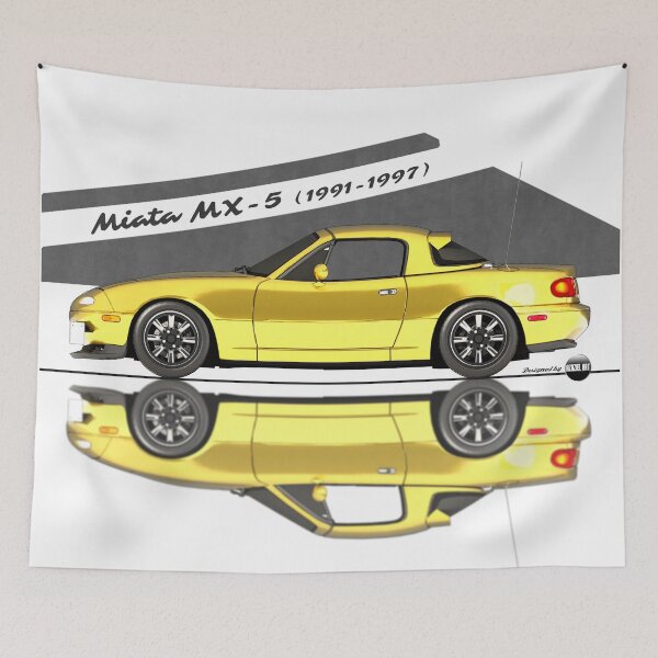 Item preview, Miata - MX-5 NA 1991-1997 (Sunburst Yellow) - Pure 90s Roadster Joy designed and sold by Azaziel.