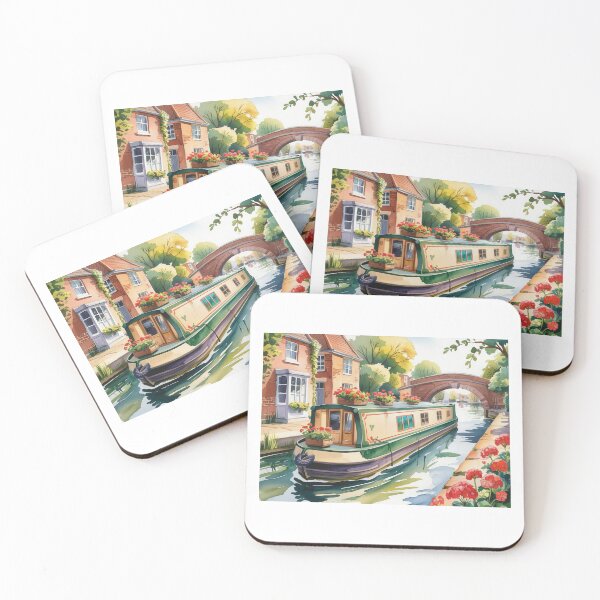 Item preview, Summer Mooring – English Canal Dream designed and sold by Angry Swan Designs.
