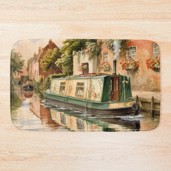 Item preview, Roses on the Canal – English Narrowboat Charm designed and sold by Angry Swan Designs.
