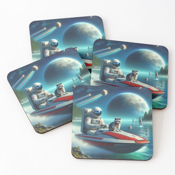 Item preview, Astronaut and cute raccoon designed and sold by Dogandesighn.