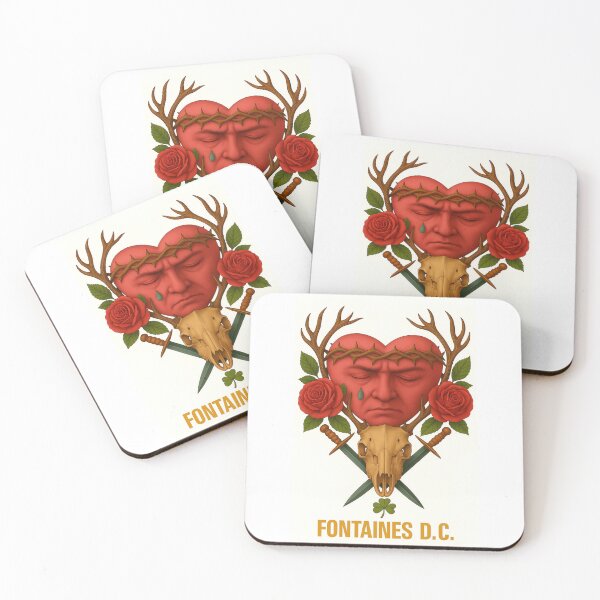 Item preview, Fontaines D.C Heart Stag Skull Emblem designed and sold by jackjoe1708.