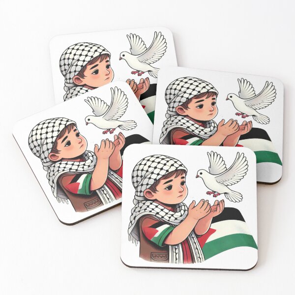 Item preview, FREE PALESTINE CHILDREN WITH DOVE designed and sold by FREE_PALESTINE_DESIGN.