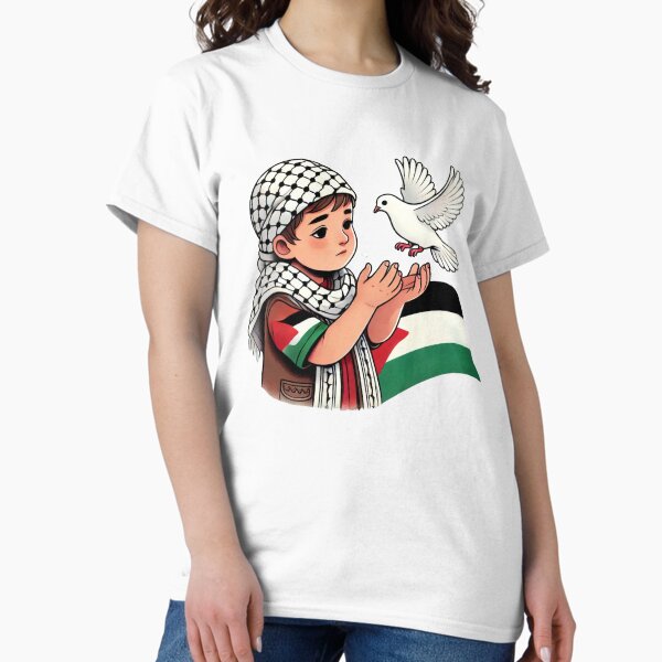 Item preview, FREE PALESTINE CHILDREN WITH DOVE designed and sold by FREE_PALESTINE_DESIGN.