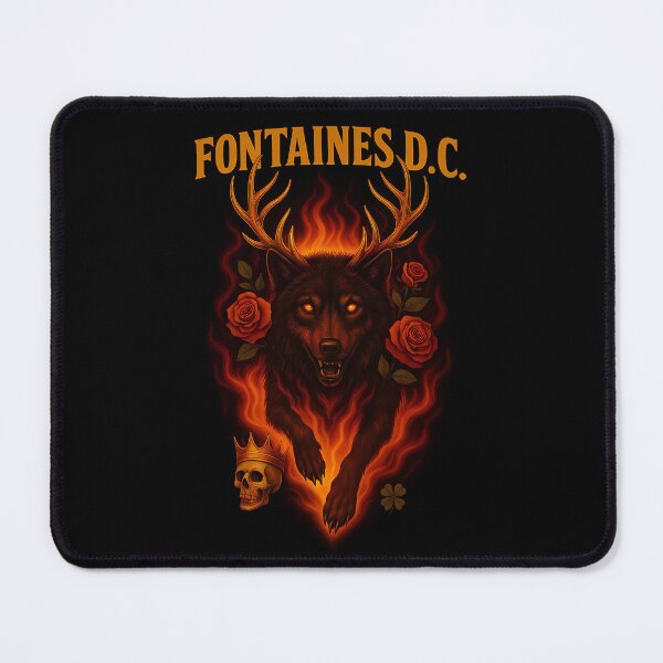 Item preview, Fontaines D.C Flaming Stag Wolf designed and sold by jackjoe1708.
