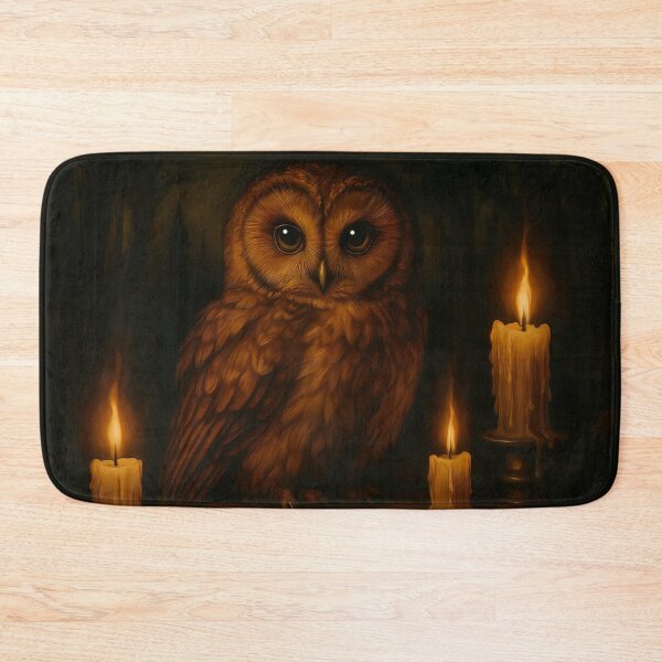 Item preview, Owl, antique books and magic candles - dark academia gothic animals lovers nocturnal aesthetic designed and sold by Fantasy Cache.