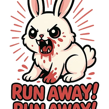 Artwork thumbnail, Run away! - Killer Rabbit by Random-Reality