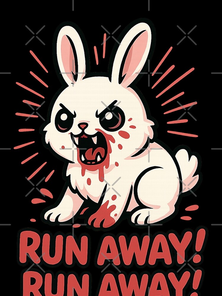 Thumbnail 3 of 3, Scarf, Run away! - Killer Rabbit designed and sold by Random-Reality.