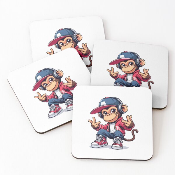 Item preview, Cartoon monkey rapper  designed and sold by Pasja W Każdym Szkicu!.