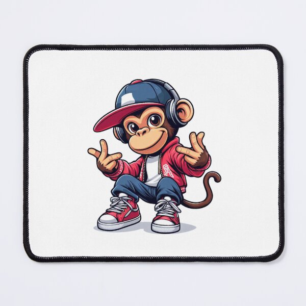 Item preview, Cartoon monkey rapper  designed and sold by Pasja W Każdym Szkicu!.