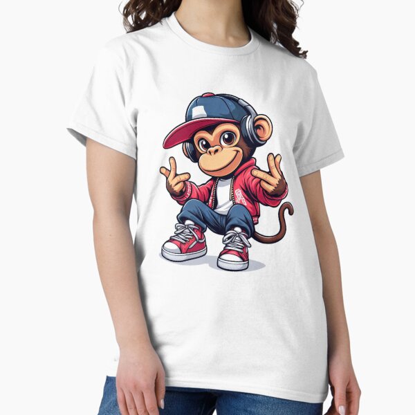 Item preview, Cartoon monkey rapper  designed and sold by Pasja W Każdym Szkicu!.