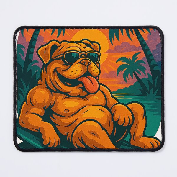 Item preview, Endless Summer Bulldog - Retro Surf T-Shirt Art designed and sold by LessSugar.