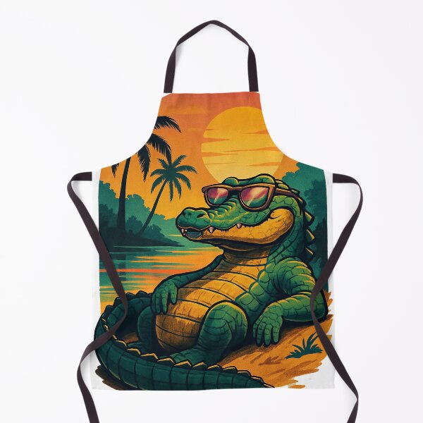 Item preview, Endless Summer Crocodile - Retro Tropical designed and sold by LessSugar.