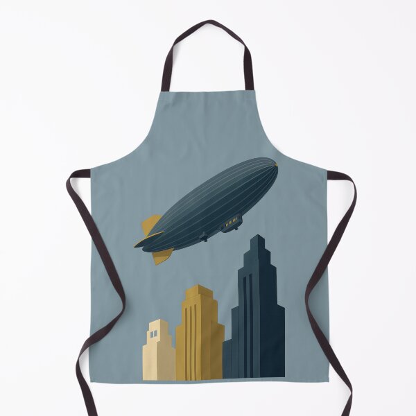 Item preview, Vintage Zeppelin Over Art Deco Skyline – Retro Travel Aesthetic designed and sold by Shoot-The-Moon.
