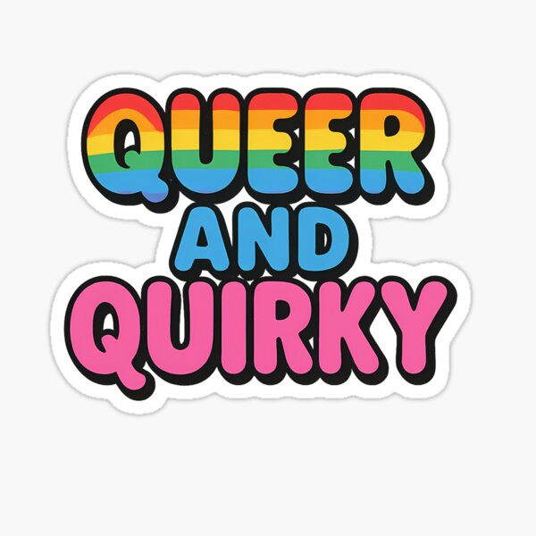 Item preview, Queer and Quirky – Rainbow Text Art designed and sold by Haus Of Sin.