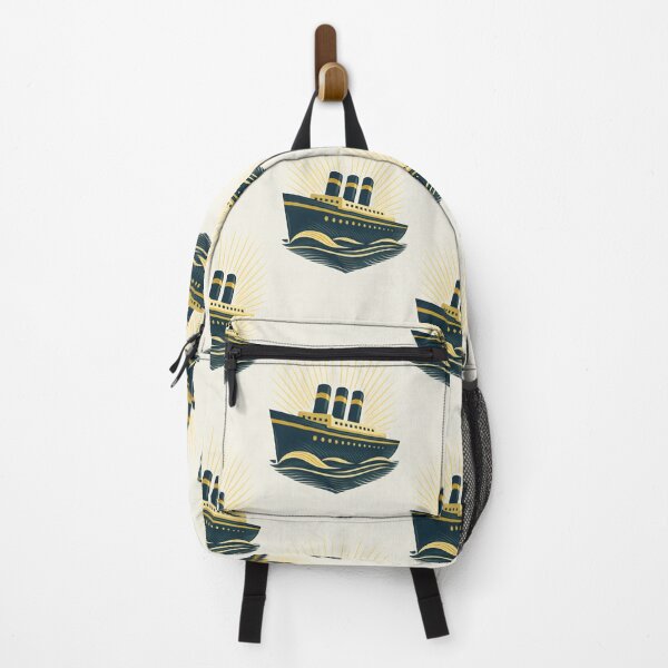 Item preview, Majestic Vintage Ocean Liner – Art Deco Cruise Ship Illustration designed and sold by Shoot-The-Moon.