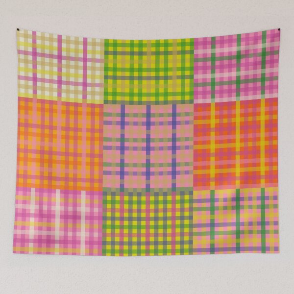 Item preview, Colorful Eclectic Gingham Patchwork Plaid Pattern designed and sold by kierkegaard.