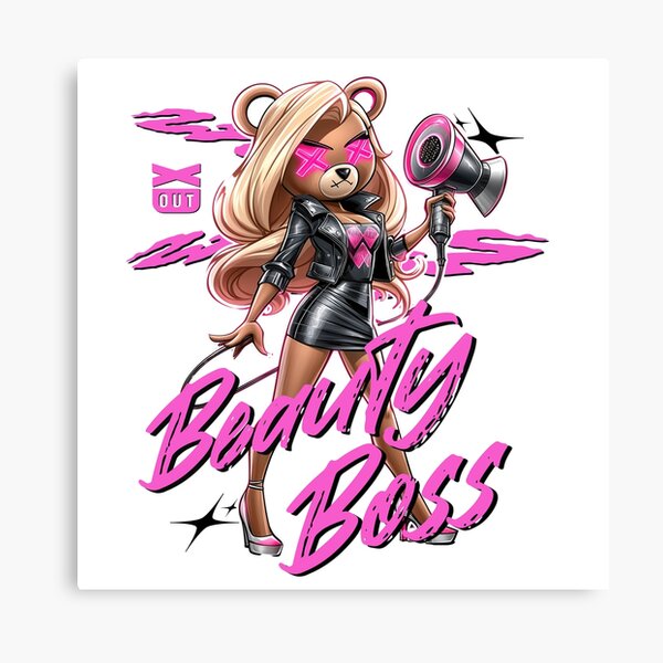 Vista previa del artículo con la obra «Beauty Boss – Osito de peluche glamuroso X'D OUT», diseñado y vendido por XdOut.
