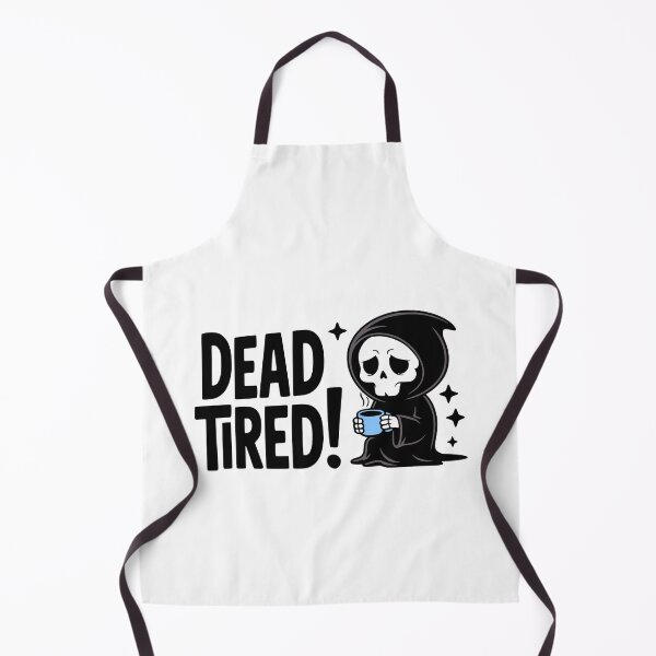 Item preview, Dead Tired! Cute Grim Reaper Coffee Pun designed and sold by PMCreative.
