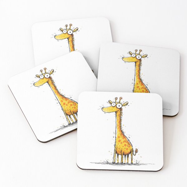 Item preview, Adorable cartoon giraffe with long neck and big eyes designed and sold by DadGenX.