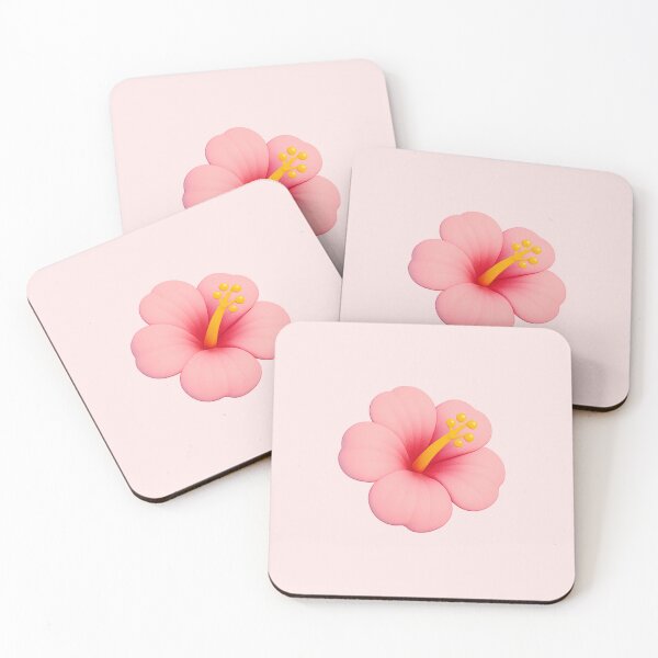 Item preview, Hibiscus 3D flower trendy pattern pink background designed and sold by HandmadeMood.