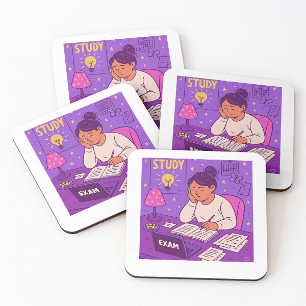 Item preview, Study Mood – Exam Preparation Illustration designed and sold by ArtWear Studio Pro.