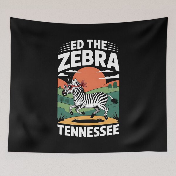 Item preview, Ed The Zebra Tennessee - A fun gift for people with a sense of humor who love animals, retro style, and original t-shirts – especially with a zebra as the star. designed and sold by ZyziowskyArt.