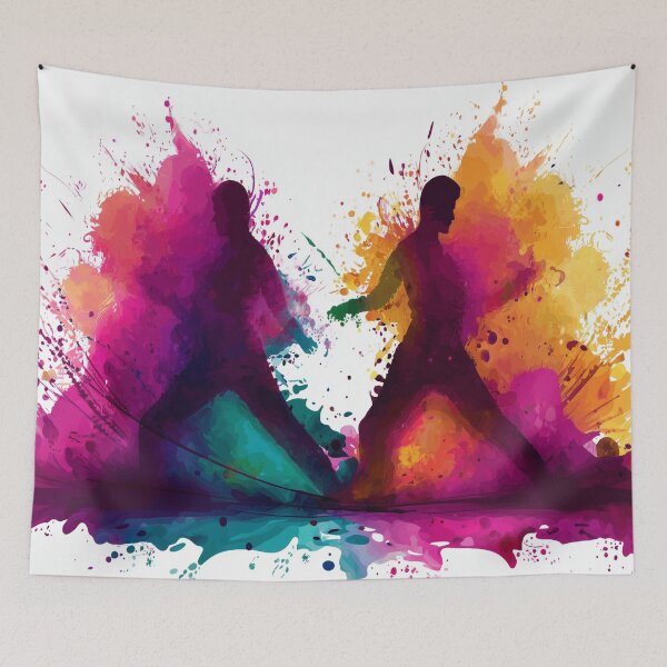 Item preview, Two Colourful Dancers designed and sold by BeatnikBuddha.