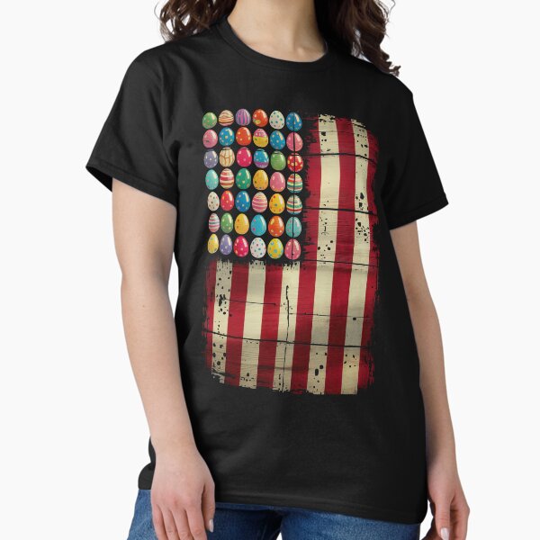 Item preview, Distressed American Flag Easter Eggs Patriotic Spring Holiday Design designed and sold by PosiMCreations.