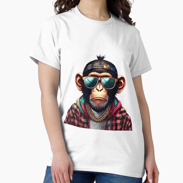 Item preview, 90s Street Style Monkey – Funky Urban Animal designed and sold by FunkyFauna.